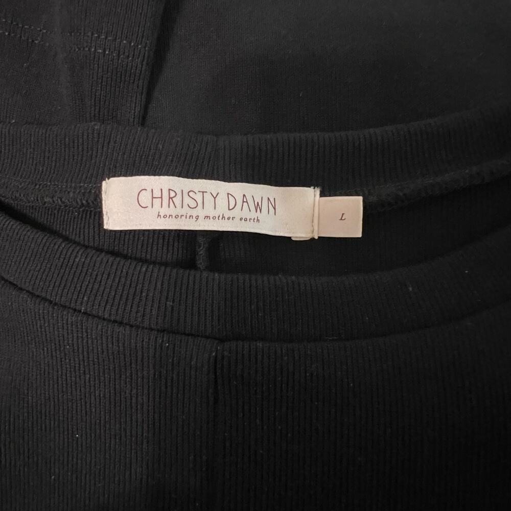 Christy Dawn Bowie Maxi Dress Noir Black Long Sleeve Women Large - Picture 5 of 8